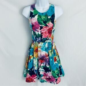 Felicity & Coco Floral Fit and Flare Dress Size Small